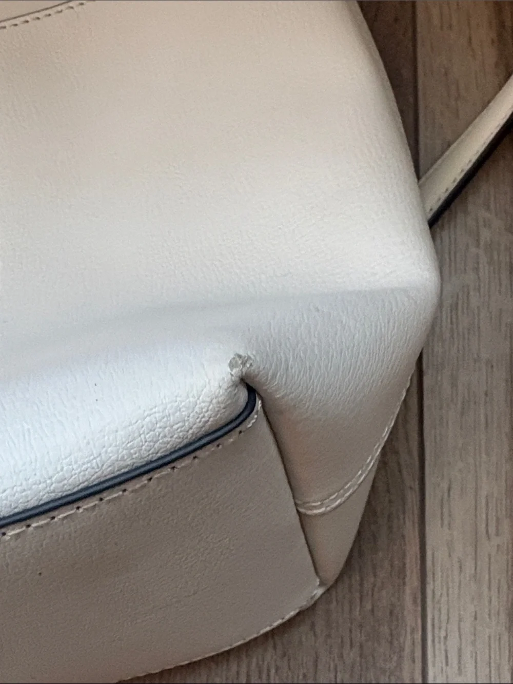 kate spade White Leather Shoulder Tote with Detachable Crossbody Strap